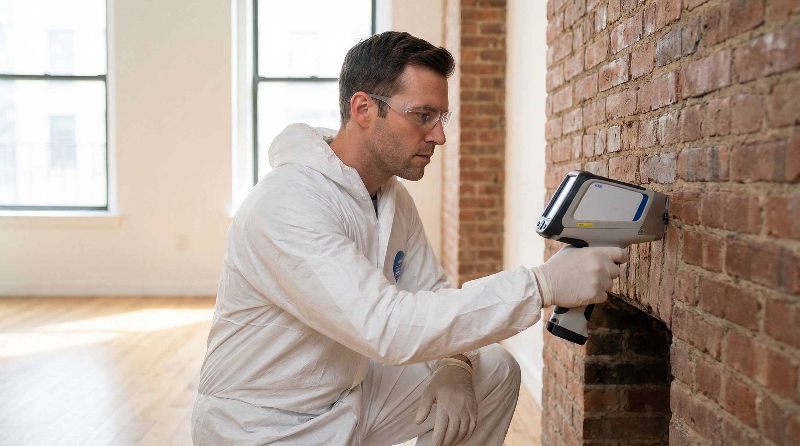 Lead inspector conducting XRF testing